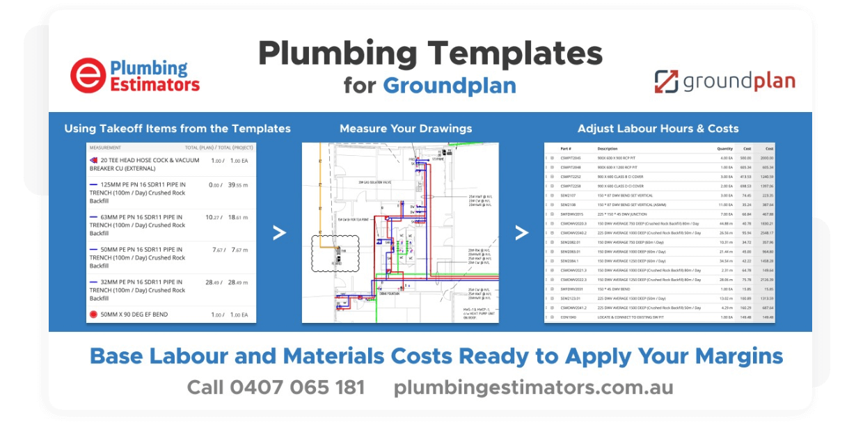 Plumbing Estimators | Groundplan Plumbing Estimating Software